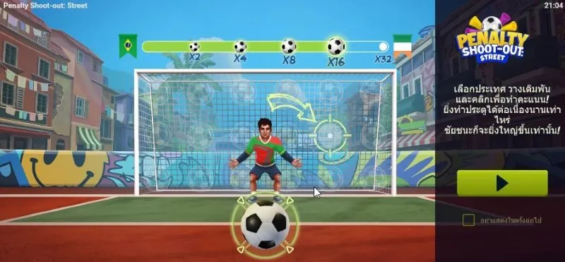 ระดับการเดิมพันและโบนัสตามลําดับ Penalty Shoot-Out Soibet