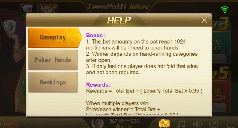 สิทธิพิเศษของผู้เล่นเมื่อเข้าร่วม TeenPatti Joker x5bet